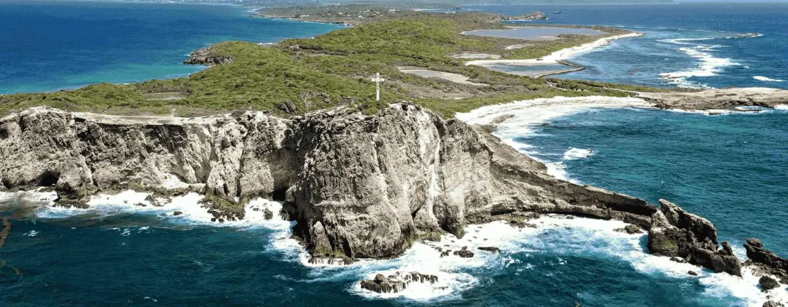 Vue aérienne de la Pointe des Châteaux, Saint-François Guadeloupe